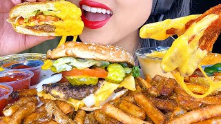 ASMR CHEESEBURGER amp FRIES MUKBANG NO TALKING Compilation Eating Sounds  ASMR Phan [upl. by Eenhat964]