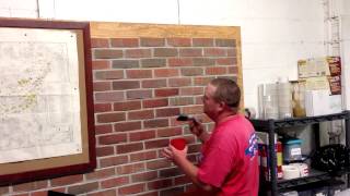 Masonry Cosmetics Brick Staining  How to Apply Stain to Brick practicing with water [upl. by Shirl]