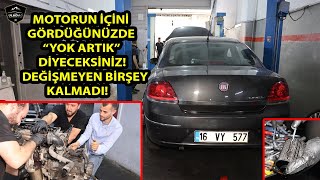 ZİNCİR PALETİ KIRAN ARABA PİSTON KOLU YAMULTMUŞ KRANK YATAK SARMIŞ Fiat Linea 13 Motor Rektifiye [upl. by Yleve]