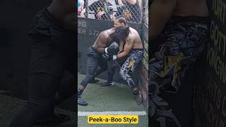 Mike Tysons peek a boo style being used in a Backyard fight ironmike miketyson [upl. by Eoz]