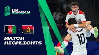 HIGHLIGHTS Afghanistan v Angola  FIFA Futsal World Cup Uzbekistan 2024 [upl. by Adyeren]