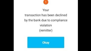 Paytm Your transaction has been declined by the remitter bank Problem Solve  transaction declined [upl. by Fleeta185]