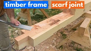 Cutting a Timber Frame Scarf Joint [upl. by Tharp164]