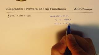 Integration by Substitution cos2x sinx [upl. by Ailina423]