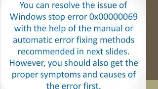 Fix Windows Stop Error 0x00000069 [upl. by Aitital280]