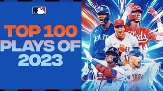 The Top 100 Plays of 2023  MLB Highlights [upl. by Florry]