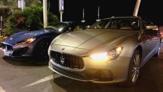 NEW Maserati Ghibli  Quattroporte acceleration in Cannes [upl. by Melgar521]