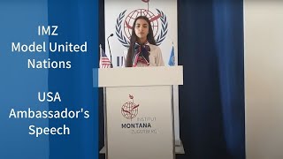 IMZ Model United Nations  USA Ambassadors Speech at ZYGMUN 2021 [upl. by Lamrej]