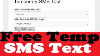 How to Get Free Temporary SMS Phone Numbers – Receive Text International Numbers [upl. by Grae]