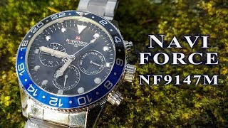 Naviforce watch NF9147m review 169 Caliber Seiko Epson VX9JE naviforce naviforcewatch [upl. by Wailoo]