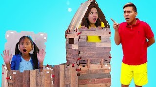 Wendy Pretend Play Best Hide and Seek Spot Kids Game w Giant Box Fort Toy [upl. by Pastelki]