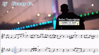 If Kenny G  Soprano Saxophone Perfect Transcription [upl. by Htebaras]