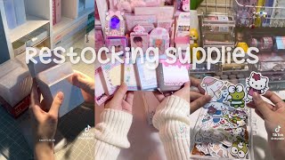 ˚ ·  restocking supplies kpop ver asmr 🦢  luvwonnie [upl. by Ramma630]