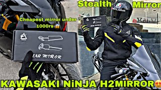 KAWASAKI ninja H2 Mirror 🔥  R15M modifications  stealth mirror  cheapest mirror under 1000 rupees [upl. by Logan]