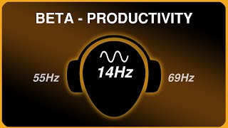 Productivity Pure Binaural Beats – Beta – 14Hz62Hz  Long version [upl. by Ithaman]