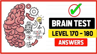 Brain test tricky puzzles level 161 162 163 164 165 166 167 168 169 170 walkthrough [upl. by Amahs]