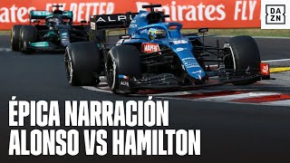 Antonio Lobato y su narración defensa de Fernando Alonso vs Hamilton en el GP de Hungría F1 2021 [upl. by Artemla]