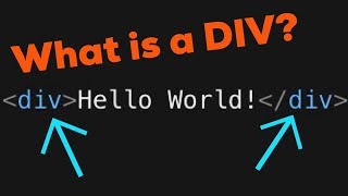 What is a DIV  HTML Basics 1 [upl. by Thomey]