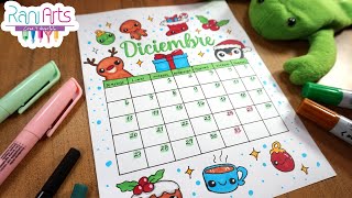 CALENDARIO DICIEMBRE  DIY  Bullet journal organización  DECEMBER CALENDAR [upl. by Duncan]