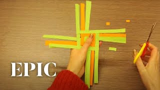 How to make a St Brigids Cross out of paper  Tutorial [upl. by Zia]