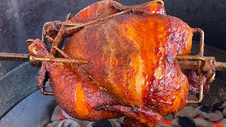 How to make Rotisserie Chicken Weber Kettle [upl. by Emmye]