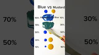 Paint mixingBlue VS Mustard paintmixing satisfying colormixing relaxing asmr shorts [upl. by Eiramrebma]