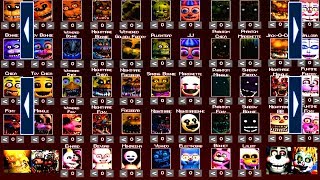 Five Nights at Freddys 6 All EXTRAS FNAF 1 2 3 4 5 All Animatronics FNAF 2018 [upl. by Anilatsyrc]