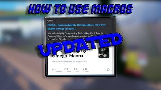 HOW TO USE THE UPDATED VIVACE MACROS Mighty Omega [upl. by Onaicnop]