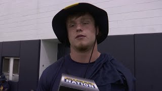 Watch LB Ben Cutter speaks about the impact of youth football camps and his goals for the 2024 WVU [upl. by Carla]