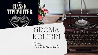 1950s Groma Kolibri Typewriter in Rare Maroon Tutorial [upl. by Smallman]