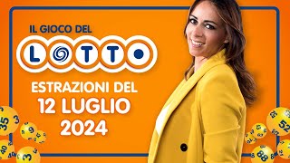 Estrazione in diretta del Gioco del Lotto e del Simbolotto di venerdì 12 Luglio 2024 [upl. by Ettezzil74]