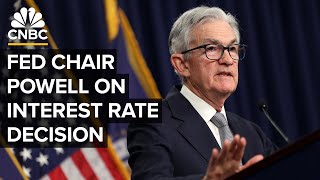 Federal Reserve Chair Jerome Powell speaks after Fed holds interest rates steady — 121323 [upl. by Burtie]