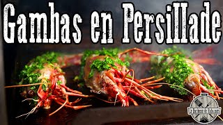 Gambas en persillade à la Plancha et elles sont vraiment énormes  🦐🔥😱 [upl. by Dinse516]