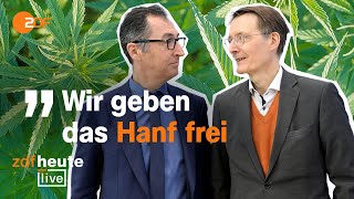 CannabisLegalisierung Das steckt hinter den neuen LauterbachPlänen  ZDFheute live [upl. by Ruperta]