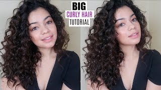 MY BIG CURLY HAIR TUTORIAL  HOW TO CREATE BOUNCY CURLS FAST amp EASY [upl. by Billen]