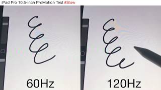 iPad Pro 105inch ProMotion 60 vs 120Hz Latency Test with Apple Pencil [upl. by Cressida]