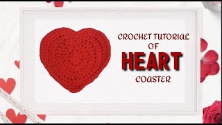 Crochet Tutorial Heart ❤ Coaster [upl. by Danell]