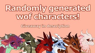 Randomly generated wof characters Giveaway in description [upl. by Rolyt187]