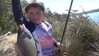 Levi Bowman fishing for bream at age 4 [upl. by Emerick]