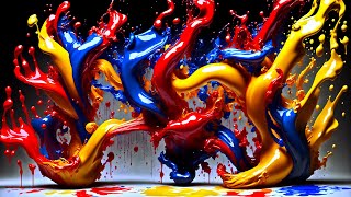 Copyright Free 4K Background Video ULTRA HD Colorful Liquid Colors Screensaver for TV No Sound [upl. by Nikita]