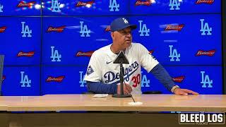 Dodgers Postgame Interview Dave Roberts discusses Dodgers current skid moving Glasnow rotation day [upl. by Lansing]