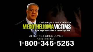 Greg Jones Law Commercial  Mesothelioma 2012 [upl. by At]