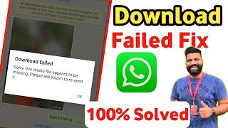 How to fix whatsapp download failed  Sorry This Media File Appears To Be Missing Whatsapp Error [upl. by Ardnikat]