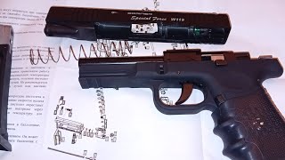 Borner special force w119 co2 bb gun 45mm fixing the light slide movement with another spring [upl. by Akciret]