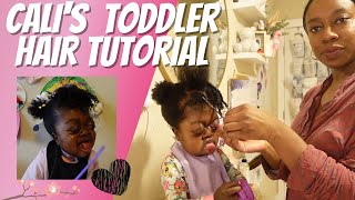 PRE SURGERY CALI’S HAIR TUTORIAL TODDLER 4A 4B4C COILY HAIR [upl. by Alo]