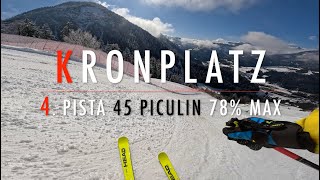 4K ðŸ”´ KRONPLATZ SKI ðŸ”´ 4 Pista 45 Piculin nera 78 max ðŸ”´ Day 2 ðŸ”´ 732024 [upl. by Rombert109]