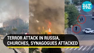 Russia’s Dagestan Region Rocked By Terror Attack Gunmen Target Churches amp Synagogues 15 Killed [upl. by Helman]