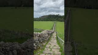 Hadrians Wall Built from 122AD running for 73 miles across the north of England history uk fyp [upl. by Peirsen377]