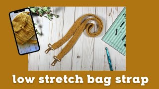 How to make low stretch crochet bag strap [upl. by Ailadgim]