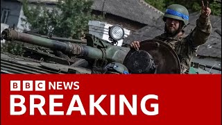 Ukraine seizes more Russian territory in biggest incursion since WW2  BBC News [upl. by Einatsed]